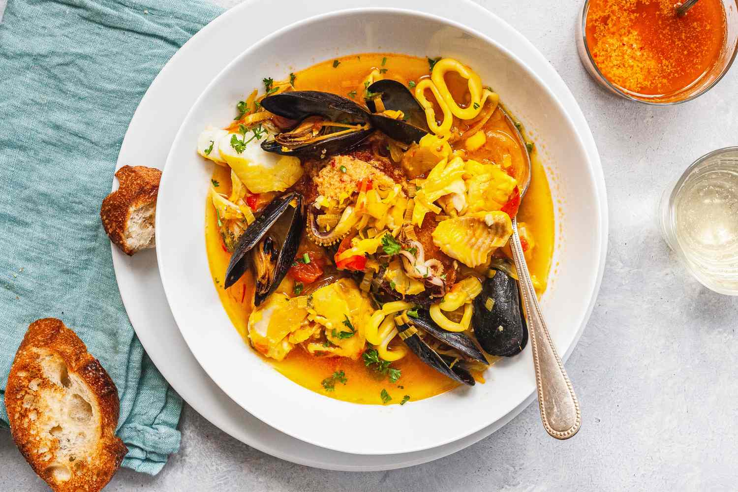Bouillabaisse – Provencal seafood stew – Traditional French cuisine